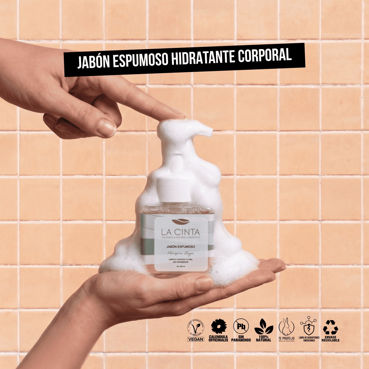 Jabón Espumoso Hidratante Caléndula – Manzana Alegre