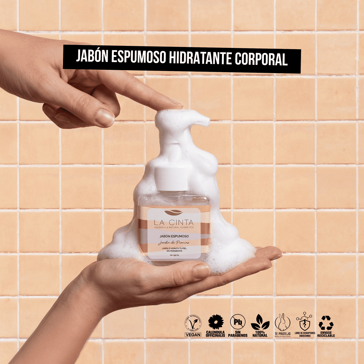 Jabón Espumoso Hidratante Caléndula – Jardín de Peonías