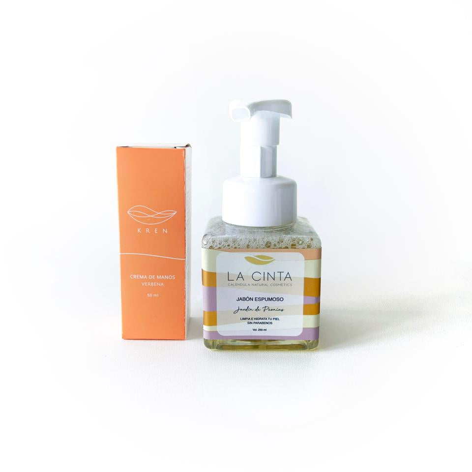 Set de regalo colaborativo: Crema de manos Kren + Jabón espumoso hidratante La Cinta