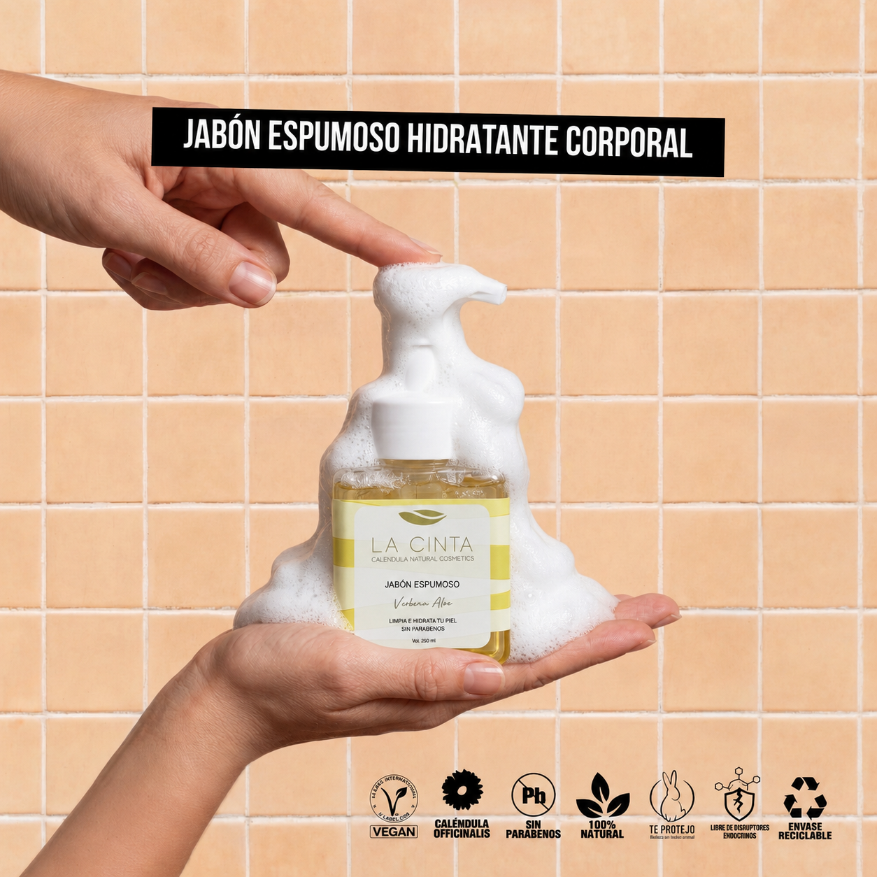 Jabón Espumoso Hidratante Caléndula – Verbena Aloe